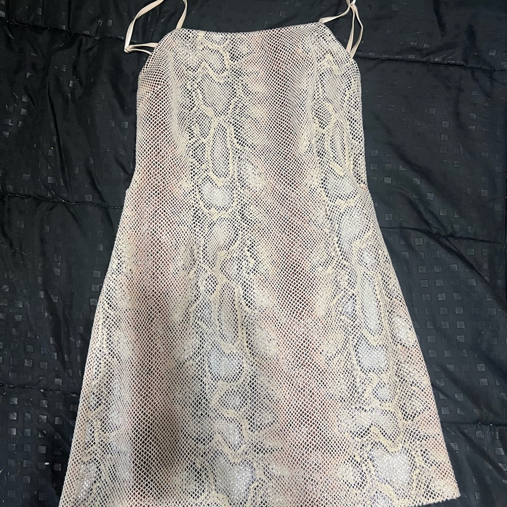 Snake Print Slip Dress